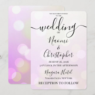 Convite PERSONALIZAR: Casamento com Bokeh Suave