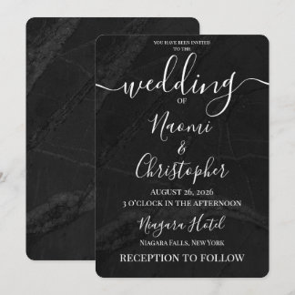 Convite Personalizar: Casamento com Textura de Mármore Pre