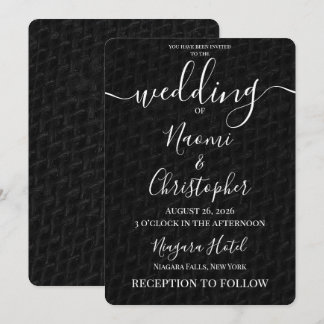 Convite Personalizar: Casamento com Textura Grunge Tecido 