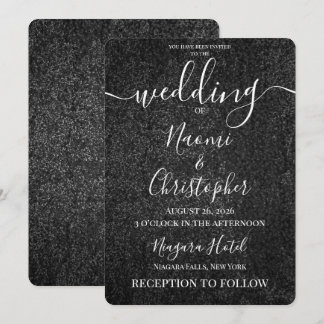 Convite Personalizar: Casamento Grunge Cinza Texturizado