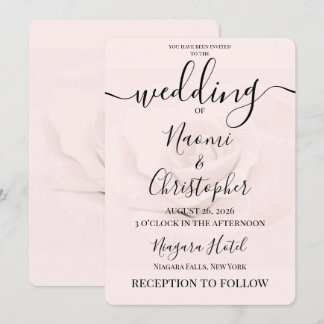 Convite PERSONALIZAR: Casamento Rosa Suave