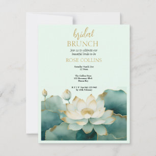 Convite Personalizar Chá de panela Lotus gold