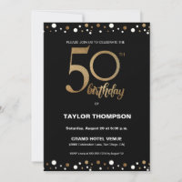 Personalizar Confetti Dourado Clássico 50º Partido