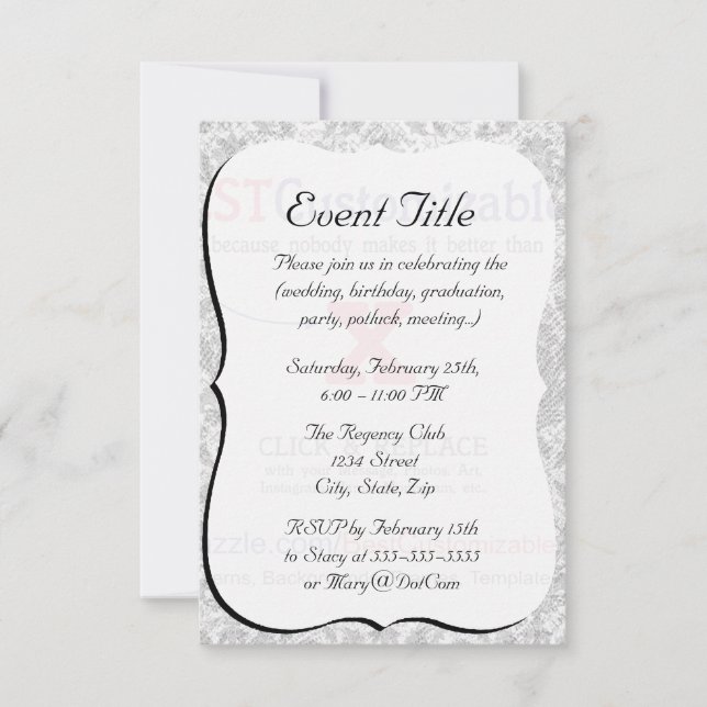 Convite Personalizar este Presente (Frente)