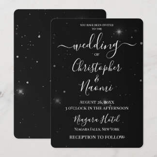 Convite Personalizar - Estrelas Pretas