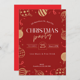 Convite personalizar festa de Natal