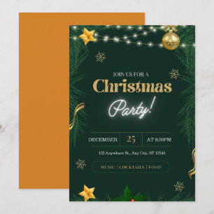 Convite personalizar festa de Natal