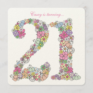 Convite Personalizar Floral de Primavera de aniversário de