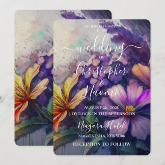 Convite PERSONALIZAR: Flores Pintadas Vintage