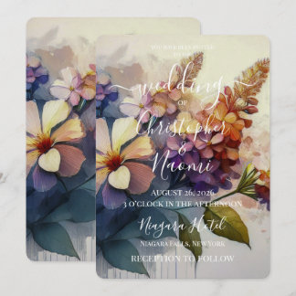 Convite PERSONALIZAR: Flores Vintage