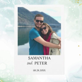 Convite Personalizar Foto Moderna Relaxando Casamento
