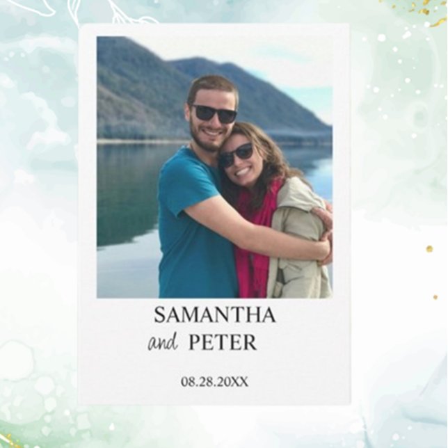 Convite Personalizar Foto Moderna Relaxando Casamento (Create a heartfelt celebration with our custom photo modern relaxed wedding invitation. )