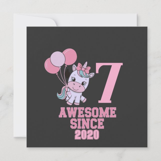 Convite Personalizar Garota de Aniversário do Unicórn Anti (Frente)