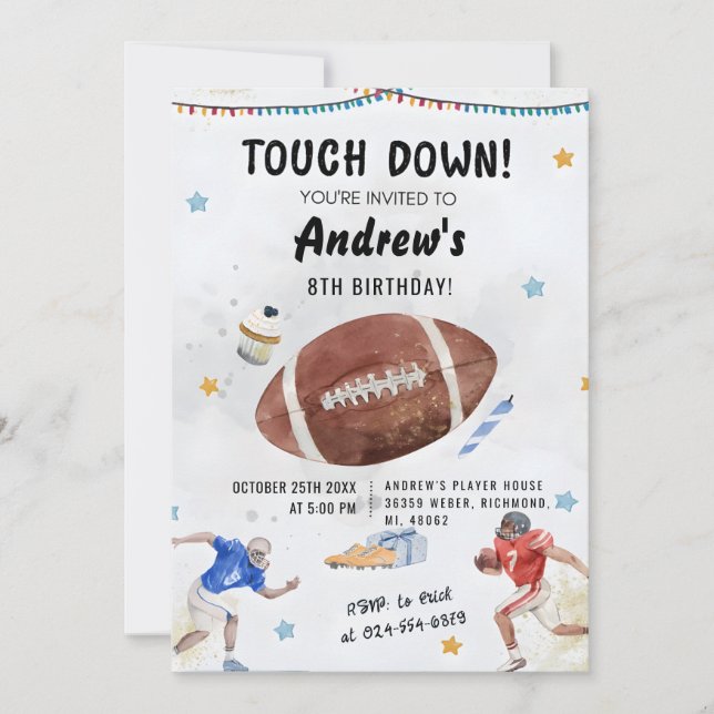 Convite Personalizar o Aniversário do Esporte (Frente)