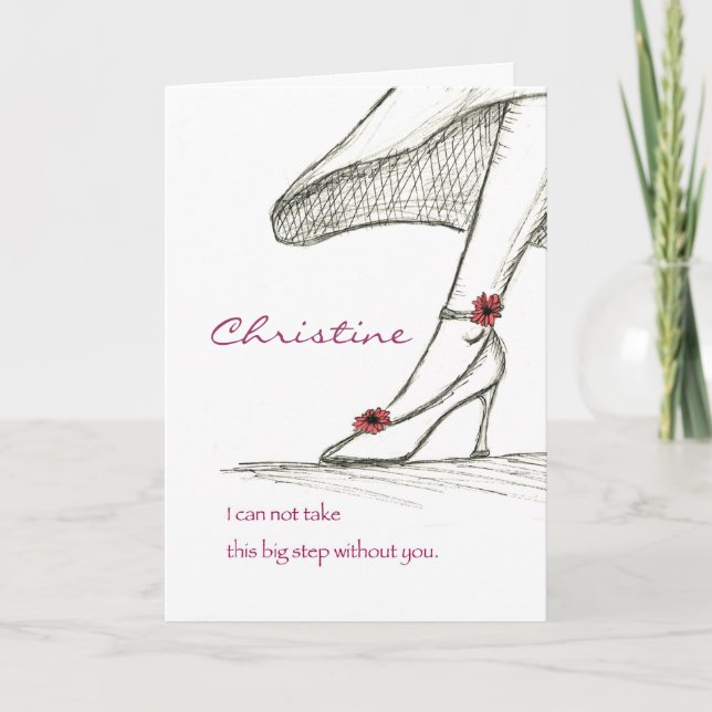 Convite Personalizar Personalizar, por favor, seja minha c (Frente)