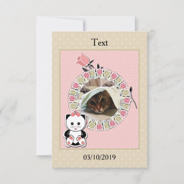 Convite Personalizar, pessoal, foto (Frente)