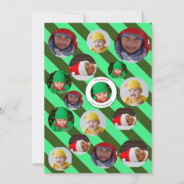 Convite Personalizar Quatro Fotos 🎄 Natal Festivo (Frente)