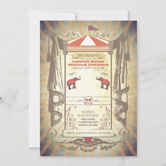 Convite Personalizar Todas as Linhas de Texto (Frente)