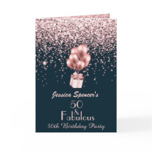 Personalizável 50 e fabuloso Rosa Dourado 50º aniv