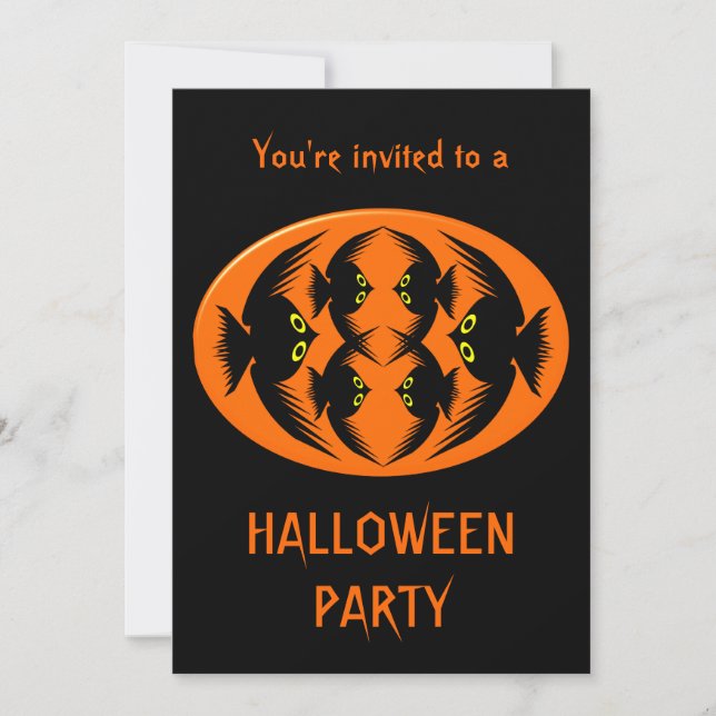 Convite Personalizável de Festa de Halloween (Frente)