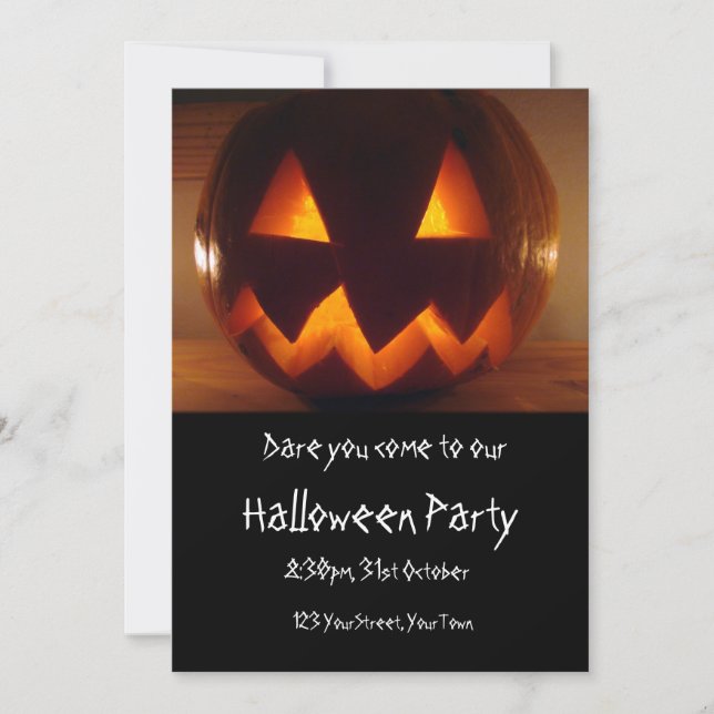 Convite Personalizável de Festa de Halloween (Frente)