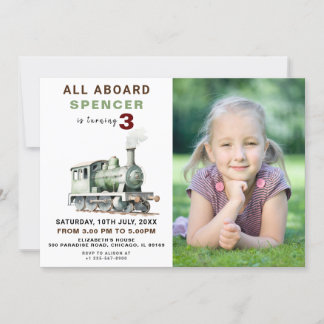 Convite Personalizável De Fotografia De Aniversári