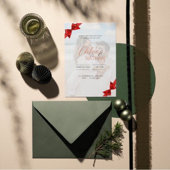 Convite personalizável de fotos de casamento de Na (Criador carregado)