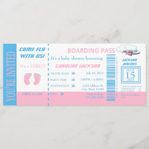 Convite Personalizável De Passagem De Passagem De