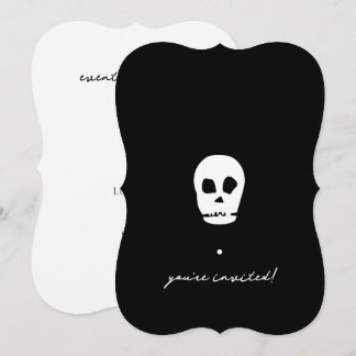 Convite Personalizável do Crânio Negro