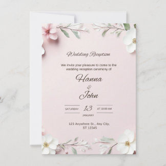 Convite Personalizável Elegante para Casamento