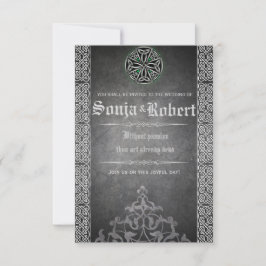 Convite personalizável para casamento da Medieval