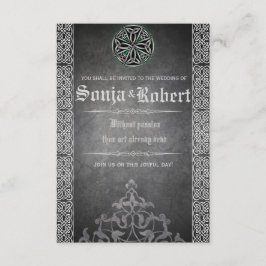 Convite personalizável para casamento da Medieval