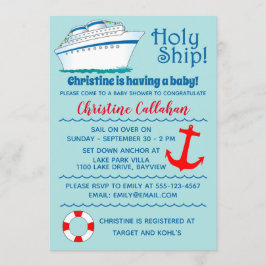 Convite personalizável para Chá de fraldas de navi