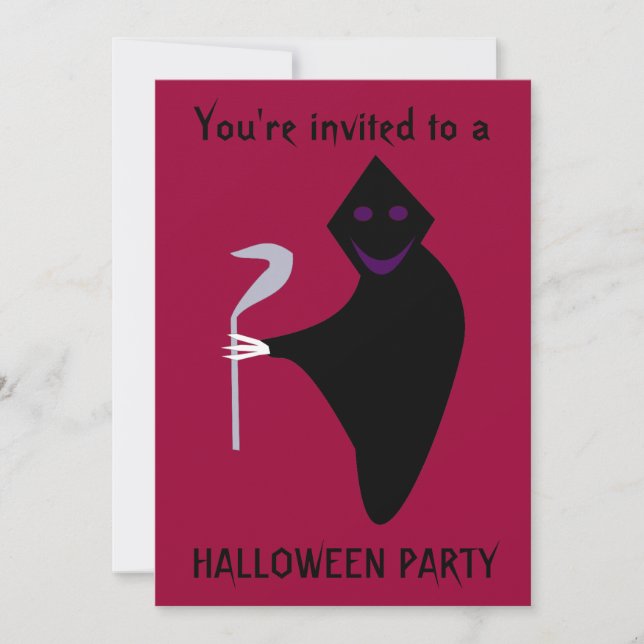Convite Personalizável para Festa de Halloween do  (Frente)