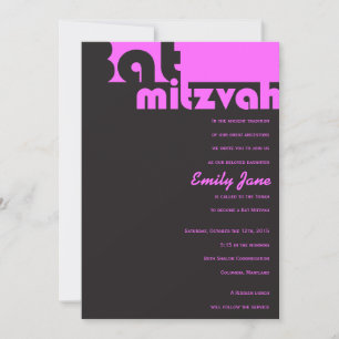 Convite Personalizável para o Bar Mitzvah TYPOGRA