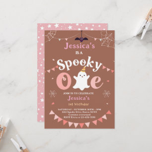 Convite Personalizável Spooky 1 Primeiro Aniversário de Ha