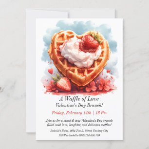 Convite Personalizável Um Waffle of Love - Dia do Namorado