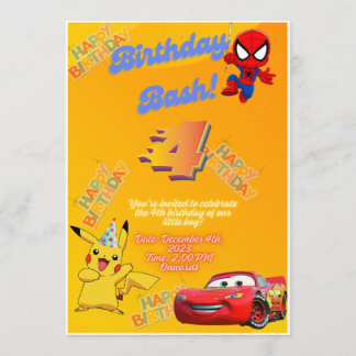 Convite Personalize a sua pequena carta de aniversário