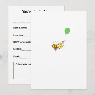 Convite Personalize Aniversário da Abelha Bumble