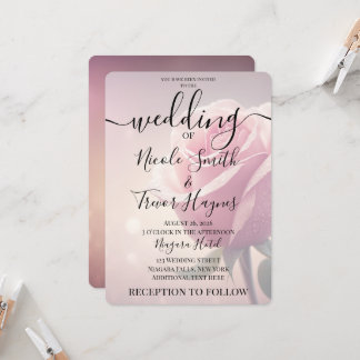 Convite Personalize: Bela Rosa Única Rosa Casamento