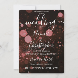 Convite Personalize: Casamento Bokeh Blizzard