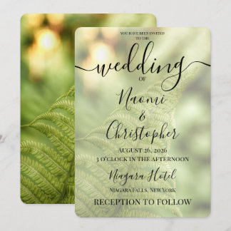 Convite Personalize: Casamento Folha Verde