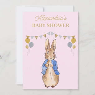 Convite Personalize Chuveiro de Bebê coelho clássico