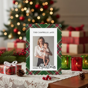 Convite Personalize Colorido Moderno Xadrez Foto Natal