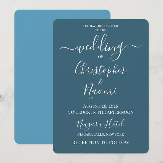 Convite PERSONALIZE - Crie Seu Próprio Casamento Personali (Frente/Verso)