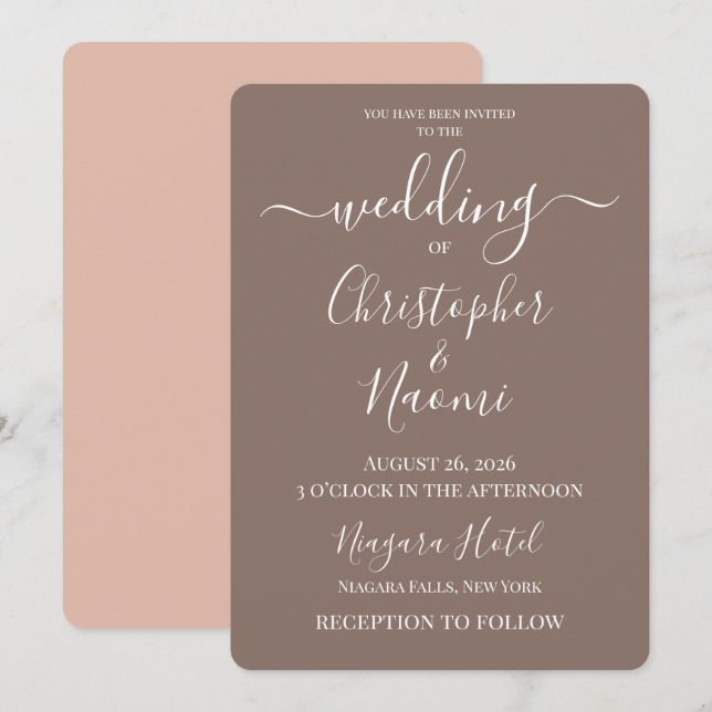 Convite PERSONALIZE - Crie Seu Próprio Casamento Personali (Frente/Verso)