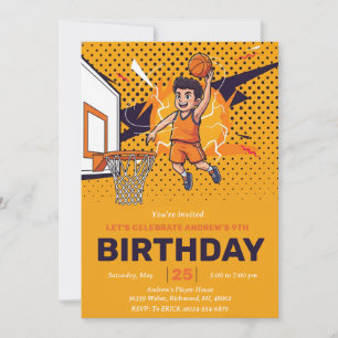 Convite personalize Esporte Basquete Aniversário