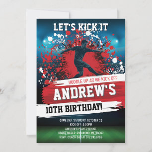 Convite Personalize Festa de Aniversário de Futebol