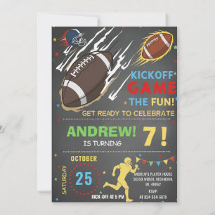 Convite Personalize Festa de Observação de FUTEBOL America