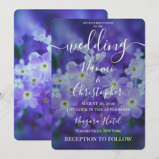 Convite Personalize: Flores Casamento Sonho Roxo